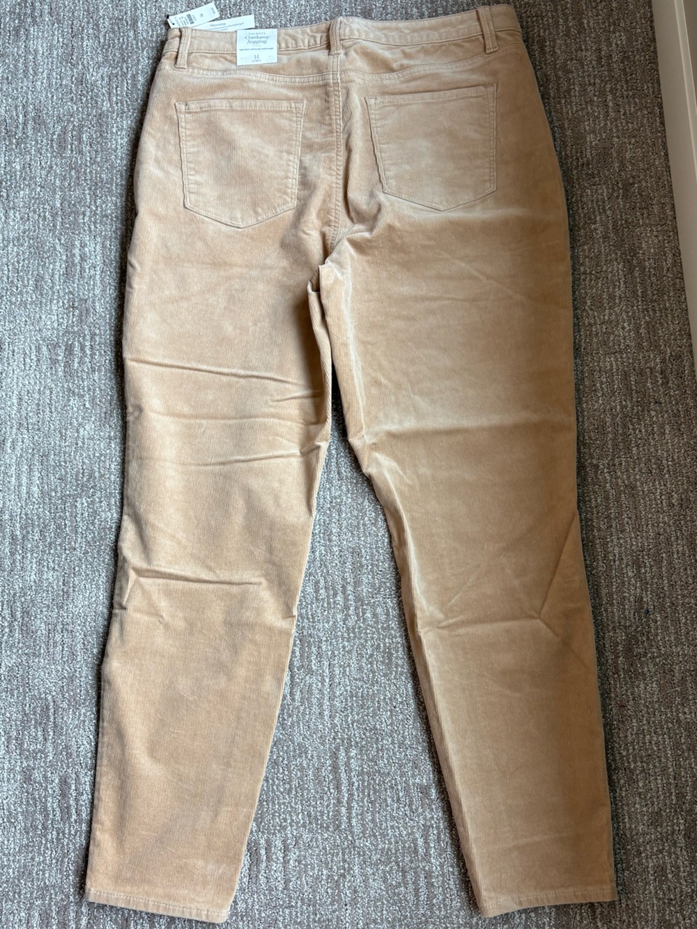 NWT Talbots Curvy Slimming Corduroy Jegging in Tan Size 14 Curvy - Picture 3 of 7